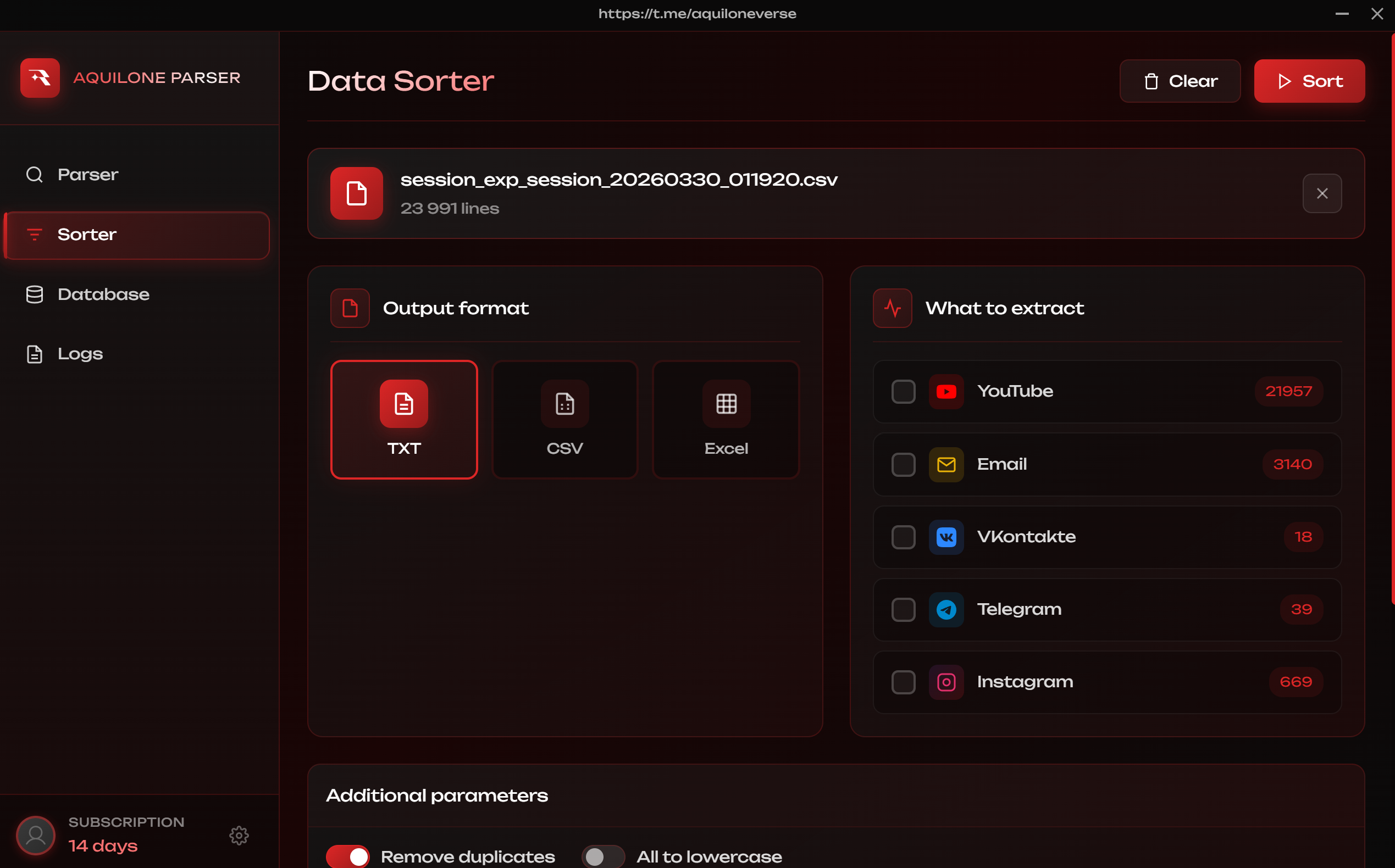 Sorter 2